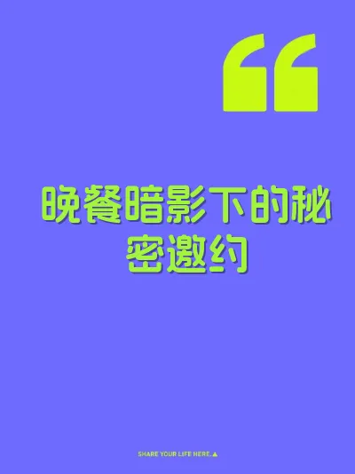 晚餐暗影下的秘密邀约 封面
