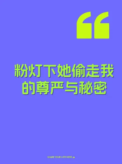粉灯下她偷走我的尊严与秘密 封面