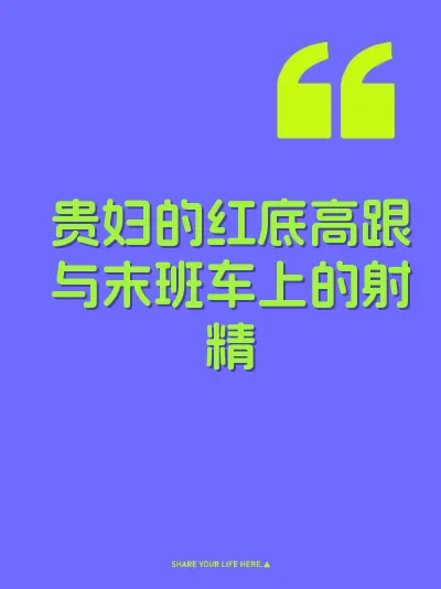 贵妇的红底高跟与末班车上的射精 封面