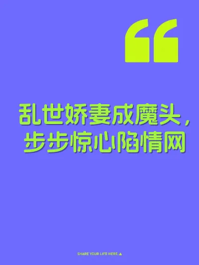 乱世娇妻成魔头，步步惊心陷情网 封面