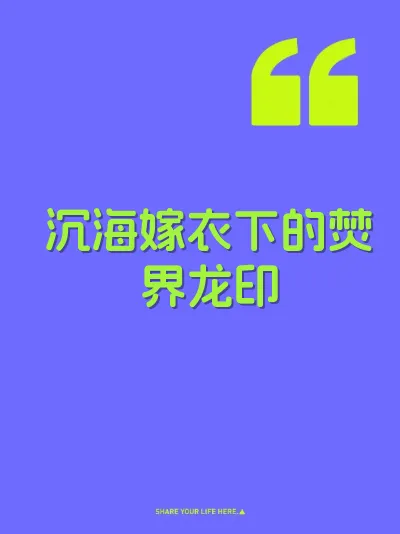 沉海嫁衣下的焚界龙印 封面