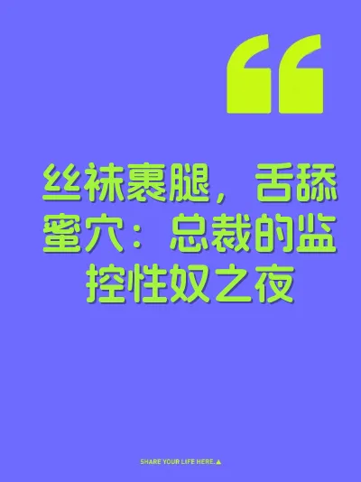 丝袜裹腿，舌舔蜜穴：总裁的监控性奴之夜 封面
